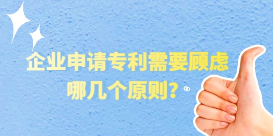 企業(yè)申請(qǐng)專利需要顧慮哪幾個(gè)原則？