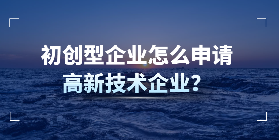 初創型企業怎么申請高新技術企業？